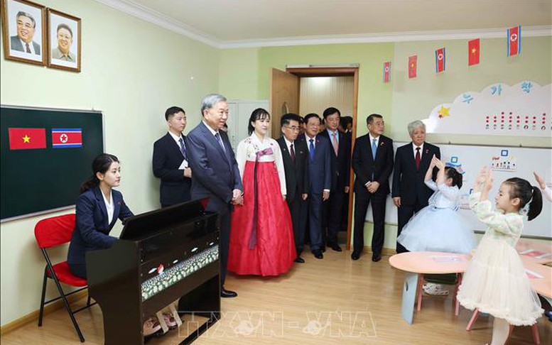 Tổng Bí thư Tô Lâm thăm Trường mẫu giáo Kiêng Sang và lớp học mang tên Chủ tịch Hồ Chí Minh