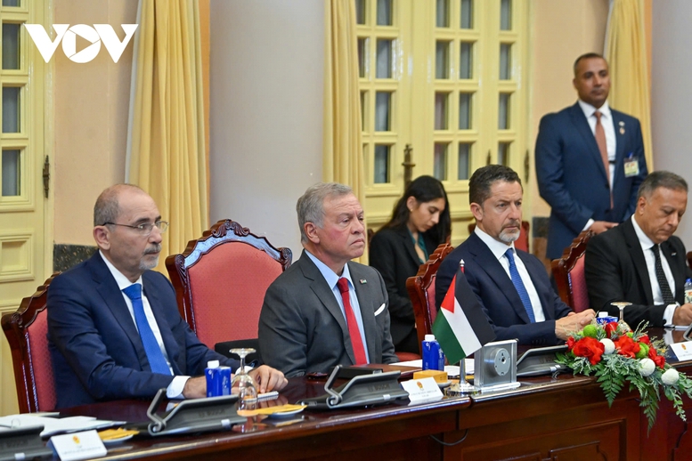 Chủ tịch nước Lương Cường hội đàm với Quốc vương Jordan- Ảnh 4.