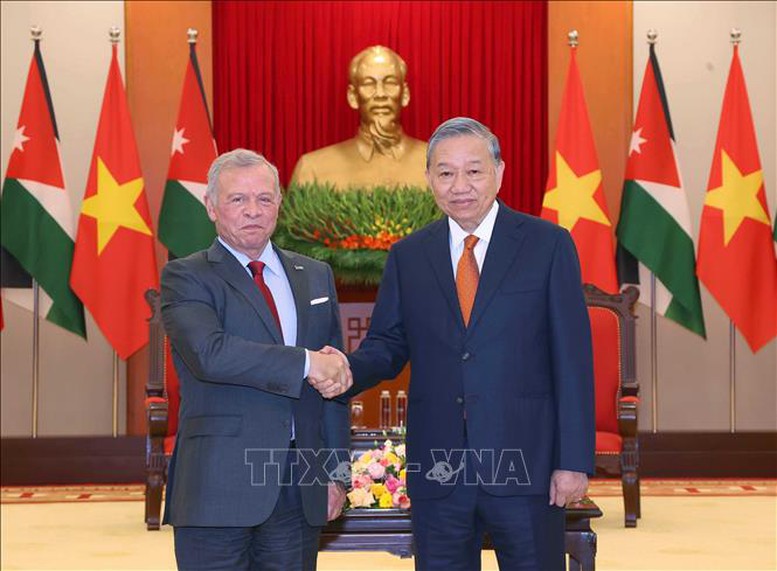 Tổng Bí thư Tô Lâm hội kiến Quốc vương Jordan Abdullah II Ibn Al-Hussein- Ảnh 1. Tổng Bí thư Tô Lâm hội kiến Quốc vương Jordan Abdullah II Ibn Al-Hussein- Ảnh 1.