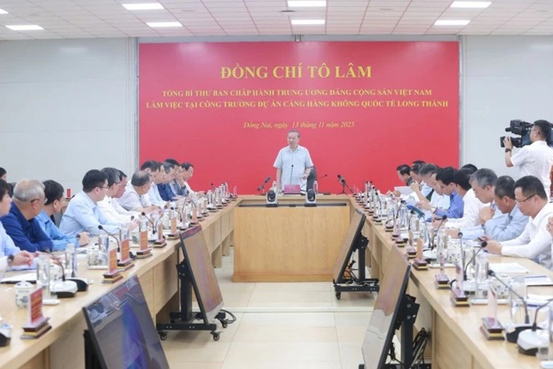 Tổng Bí thư Tô Lâm kiểm tra Dự án Sân bay Long Thành- Ảnh 5. Tổng Bí thư Tô Lâm kiểm tra Dự án Sân bay Long Thành- Ảnh 5.