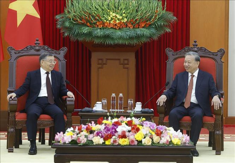 Tổng Bí thư Tô Lâm tiếp Trưởng Ban Tuyên truyền Trung ương Đảng Cộng sản Trung Quốc Lý Thư Lỗi- Ảnh 2.