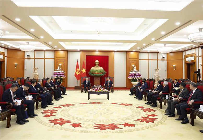 Tổng Bí thư Tô Lâm tiếp Trưởng Ban Tuyên truyền Trung ương Đảng Cộng sản Trung Quốc Lý Thư Lỗi- Ảnh 3.