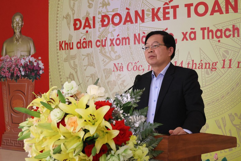 Phó Thủ tướng Hồ Quốc Dũng dự Ngày hội Đại đoàn kết toàn dân tộc tại khu dân cư Nà Cốc, Cao Bằng- Ảnh 2.