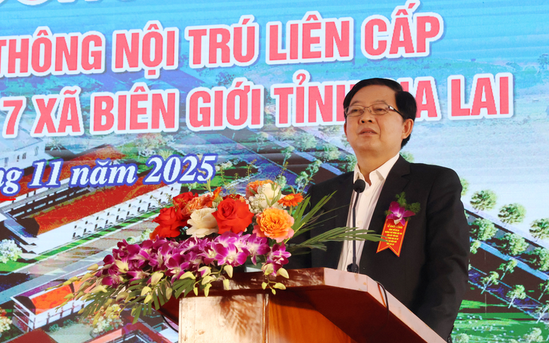 Phó Thủ tướng Hồ Quốc Dũng dự lễ khởi công 7 trường nội trú biên giới tỉnh Gia Lai