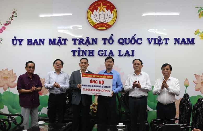 Nutifood hỗ trợ tỉnh Gia Lai 10 tỷ đồng khắc phục hậu quả bão số 13- Ảnh 1. Nutifood hỗ trợ tỉnh Gia Lai 10 tỷ đồng khắc phục hậu quả bão số 13- Ảnh 1.