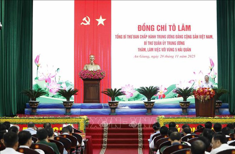 Tổng Bí thư Tô Lâm thăm, làm việc tại Vùng 5 Hải quân- Ảnh 4.