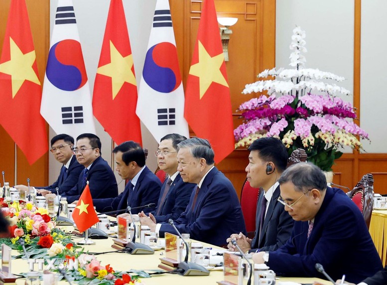 Tổng Bí thư Tô Lâm hội kiến với Chủ tịch Quốc hội Hàn Quốc- Ảnh 3.