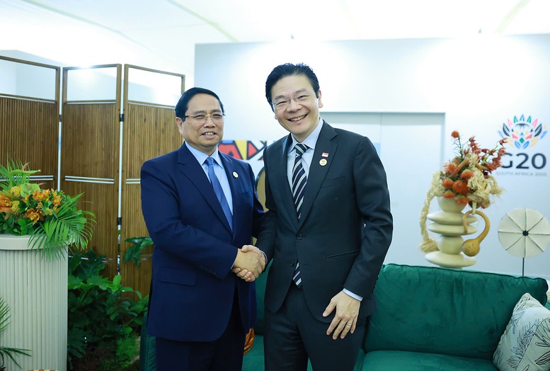 Thủ tướng Phạm Minh Chính gặp Thủ tướng Singapore- Ảnh 1.