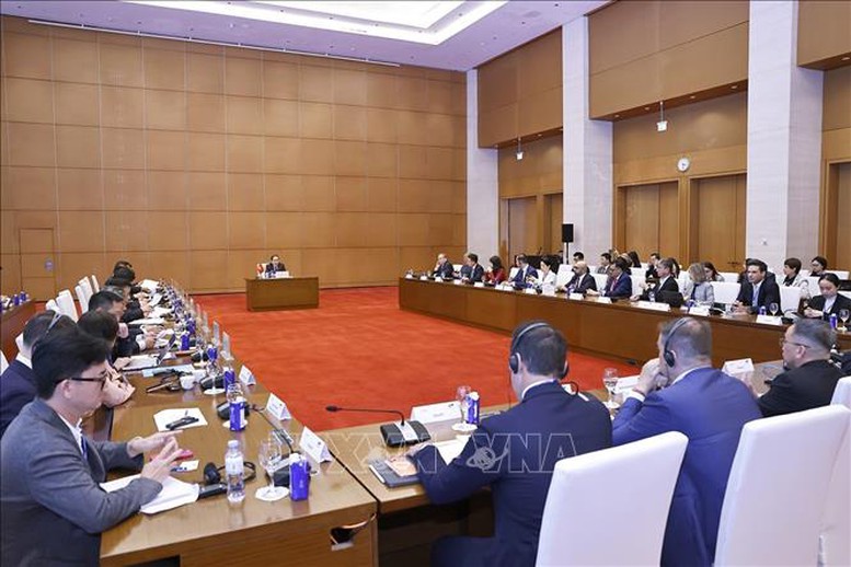 Chủ tịch Quốc hội Trần Thanh Mẫn tiếp Đoàn doanh nghiệp Hội đồng kinh doanh châu Âu - ASEAN- Ảnh 1.