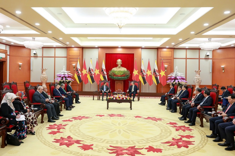 Tổng Bí thư Tô Lâm tiếp Quốc vương Brunei Darussalam Haji Hassanal Bolkiah- Ảnh 3.