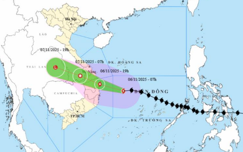 Bão Kalmaegi: Có thể đạt cấp 13, giật cấp 16 khi đổ bộ