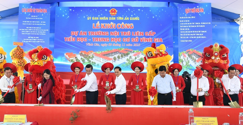 An Giang khởi công xây dựng 3 trường liên cấp Tiểu học-THCS vùng biên- Ảnh 4. An Giang khởi công xây dựng 3 trường liên cấp Tiểu học-THCS vùng biên- Ảnh 4.