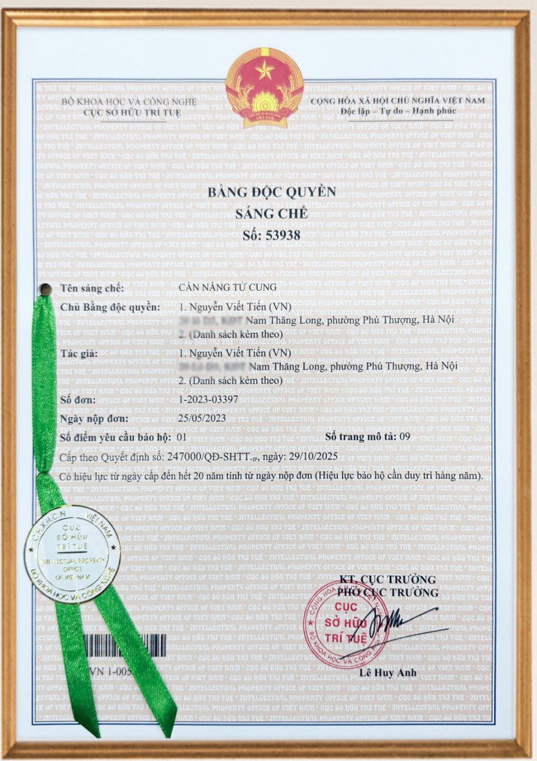 Cần nâng tử cung: Sáng chế độc quyền trong mổ khuyết sẹo lấy thai ở Việt Nam- Ảnh 2.