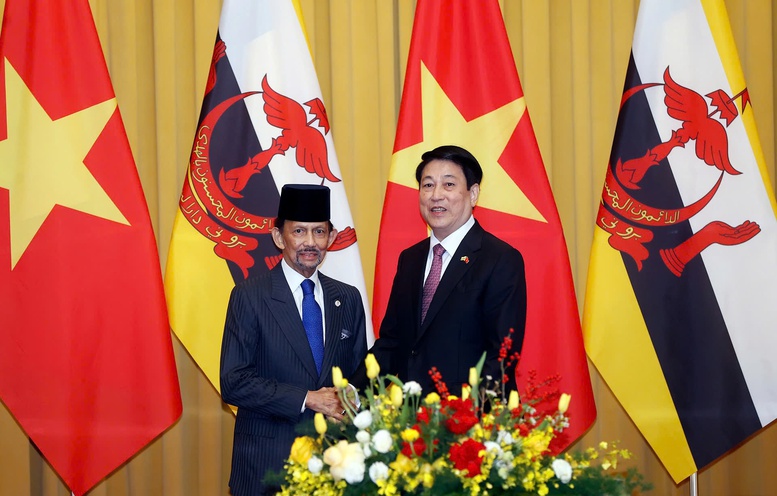 Chủ tịch nước Lương Cường hội đàm với Quốc vương Brunei- Ảnh 1. Chủ tịch nước Lương Cường hội đàm với Quốc vương Brunei- Ảnh 1.