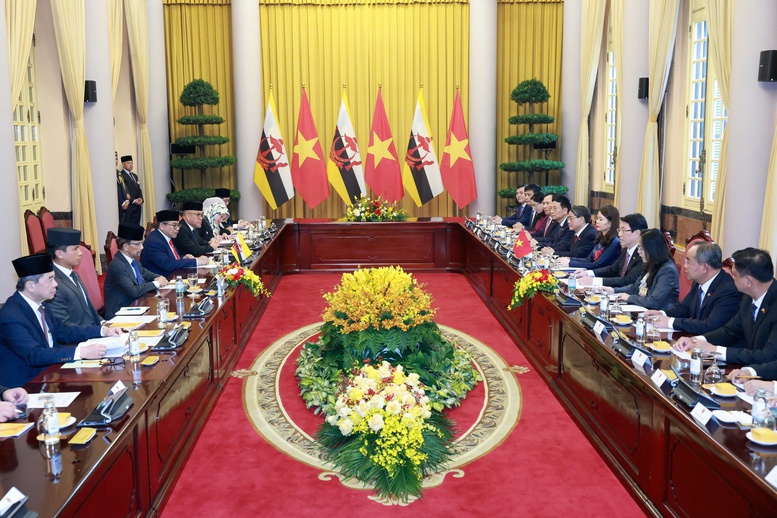 Chủ tịch nước Lương Cường hội đàm với Quốc vương Brunei- Ảnh 2. Chủ tịch nước Lương Cường hội đàm với Quốc vương Brunei- Ảnh 2.