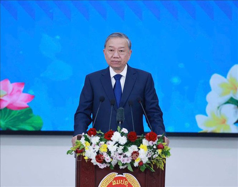 Phát biểu của Tổng Bí thư Tô Lâm tại Học viện Chính trị và Hành chính Quốc gia Lào- Ảnh 2.