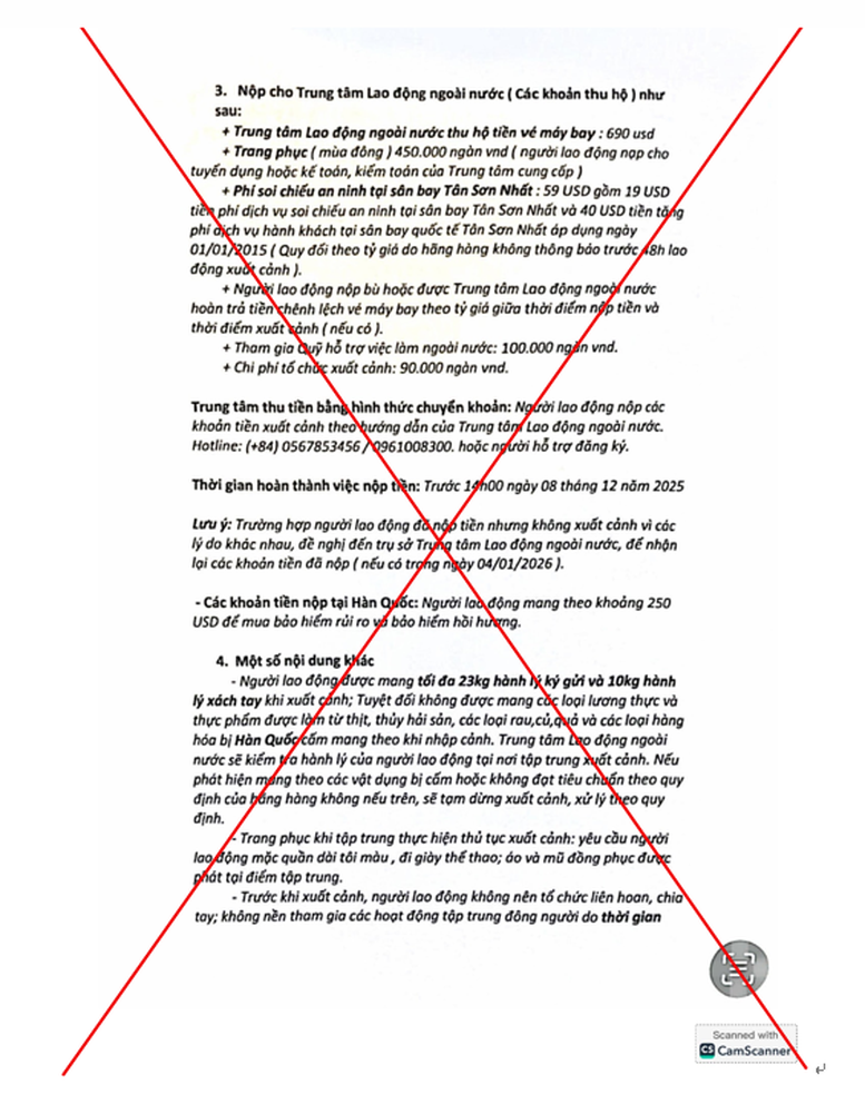 Giả mạo văn bản của Bộ Nội vụ để lừa đảo người lao động- Ảnh 2. Giả mạo văn bản của Bộ Nội vụ để lừa đảo người lao động- Ảnh 2.