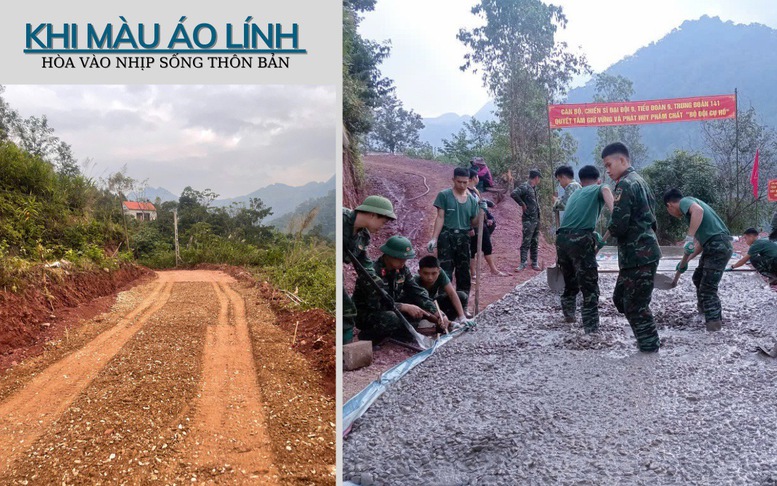 Khi màu áo lính hòa vào nhịp sống thôn bản