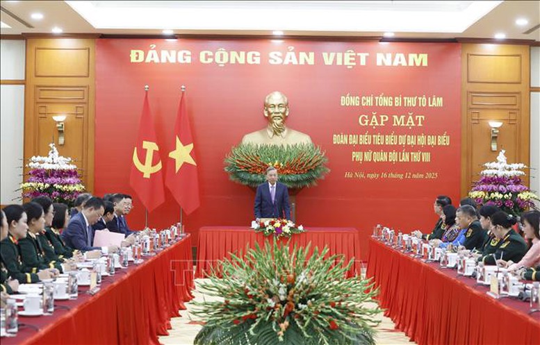 Tổng Bí thư Tô Lâm: Phấn đấu mỗi cá nhân phụ nữ quân đội là một gương sáng- Ảnh 3. Tổng Bí thư Tô Lâm: Phấn đấu mỗi cá nhân phụ nữ quân đội là một gương sáng- Ảnh 3.
