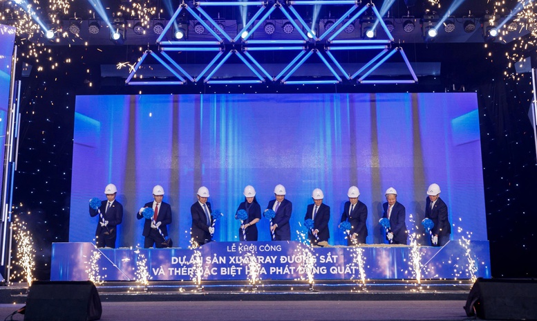 Hòa Phát khởi công Nhà máy sản xuất ray cao tốc và thép đặc biệt hơn 10.000 tỷ đồng- Ảnh 1.