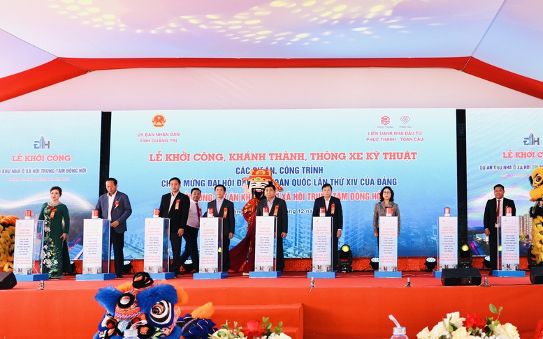 Phó Thủ tướng Nguyễn Chí Dũng dự Lễ khởi công Dự án Khu nhà ở xã hội Trung tâm Đồng Hới