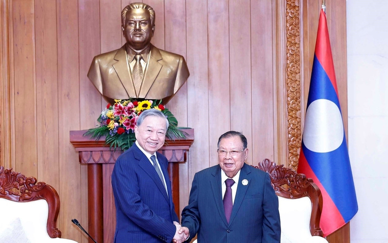 Tổng Bí thư Tô Lâm thăm các nguyên lãnh đạo Lào