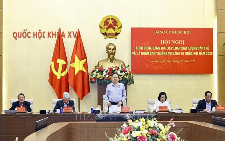 Ban Thường vụ Đảng ủy Quốc hội tổ chức Hội nghị kiểm điểm, đánh giá, xếp loại năm 2025