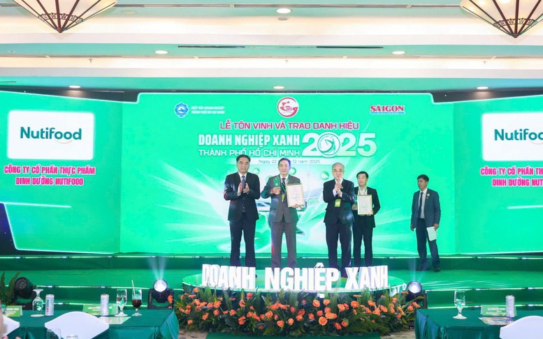 Nutifood được trao danh hiệu Doanh nghiệp xanh TPHCM năm 2025