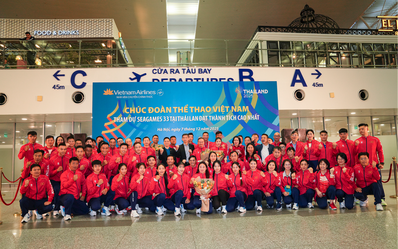 Vietnam Airlines tặng vé máy bay cho các vận động viên giành Huy chương Vàng SEA Games 2025