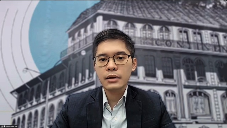 Ông Vũ Bình Minh, CFA chỉ ra những động lực giúp nên kinh tế tăng trưởng trong năm 2025 - Ảnh: VGP/Thu Trang