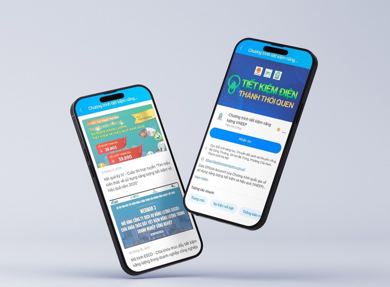 Ra mắt kênh Zalo tuyên truyền về tiết kiệm năng lượng- Ảnh 1. Ra mắt kênh Zalo tuyên truyền về tiết kiệm năng lượng- Ảnh 1.