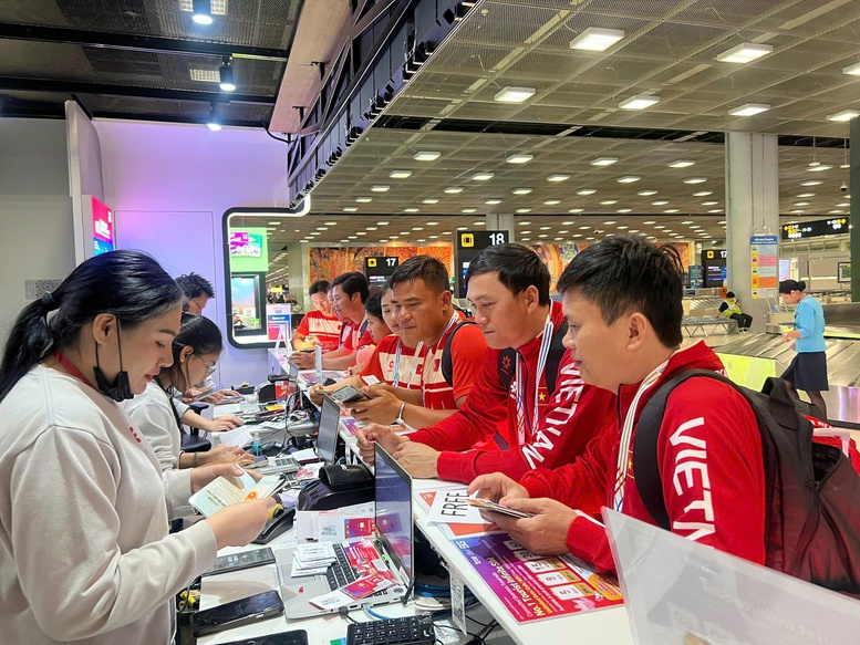 Đoàn Thể thao Việt Nam tới Thái Lan, sẵn sàng cho SEA Games 33- Ảnh 1.