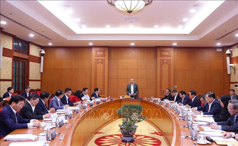 Tổng Bí thư Tô Lâm: Chuẩn bị thật tốt các điều kiện để tổ chức thành công Đại hội XIV của Đảng- Ảnh 1. Tổng Bí thư Tô Lâm: Chuẩn bị thật tốt các điều kiện để tổ chức thành công Đại hội XIV của Đảng- Ảnh 1.