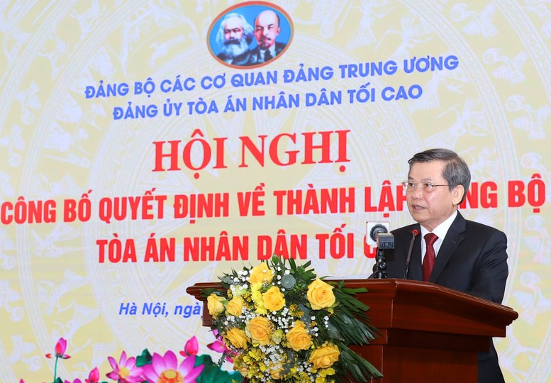 Công bố quyết định thành lập Đảng bộ; chỉ định nhân sự cấp ủy, UBKT Đảng ủy Tòa án nhân dân Tối cao- Ảnh 4.