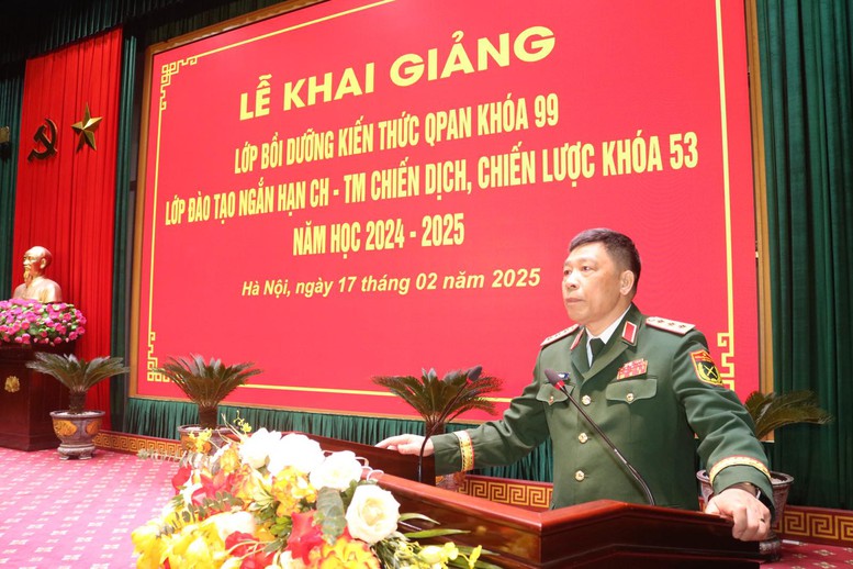 Học viện Quốc phòng khai giảng Lớp bồi dưỡng kiến thức quốc phòng, an ninh khóa 99 và Lớp đào tạo chỉ huy - tham mưu chiến dịch, chiến lược khóa 53- Ảnh 3.