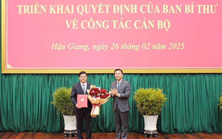 Ông Nguyễn Tuấn Anh giữ chức Phó Bí thư Thường trực Tỉnh ủy Hậu Giang