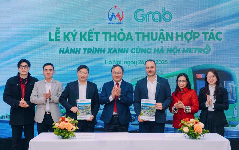 Metro Hà Nội và Grab Việt Nam hợp tác phát triển đường sắt đô thị Hà Nội