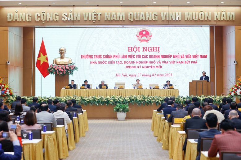 TỔNG THUẬT:  Hội nghị Thường trực Chính phủ làm việc với các doanh nghiệp nhỏ và vừa Việt Nam- Ảnh 22.