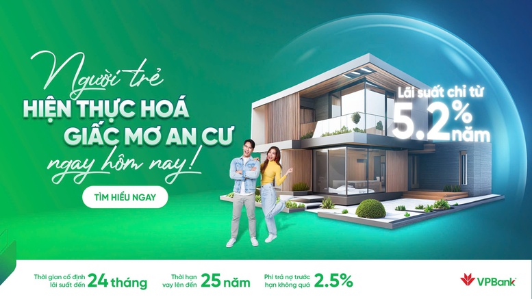 VPBank triển khai gói vay mua nhà ưu đãi dành cho giới trẻ với lãi suất chỉ từ 5,2%/năm- Ảnh 1.