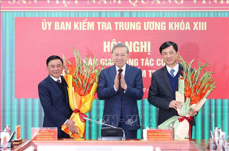 Tổng Bí thư Tô Lâm dự Hội nghị bàn giao công tác của Chủ nhiệm Uỷ ban Kiểm tra Trung ương- Ảnh 1.