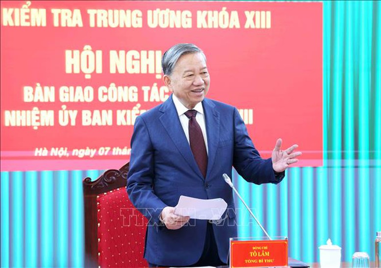 Tổng Bí thư Tô Lâm dự Hội nghị bàn giao công tác của Chủ nhiệm Uỷ ban Kiểm tra Trung ương- Ảnh 2.