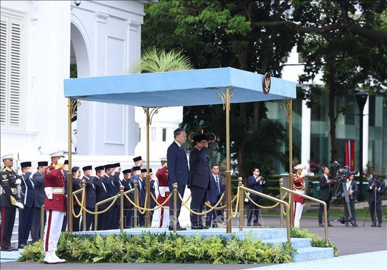 Lễ đón Tổng Bí thư Tô Lâm và Phu nhân thăm cấp nhà nước Cộng hòa Indonesia- Ảnh 2.