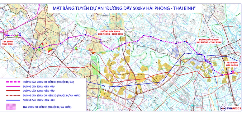 EVNNPT làm chủ đầu tư dự án đường dây 500kV từ Hải Phòng đi Thái Bình- Ảnh 1.