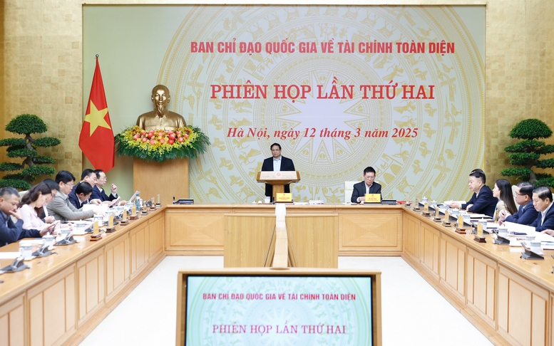 Quy chế tổ chức, hoạt động của Ban Chỉ đạo quốc gia về tài chính toàn diện- Ảnh 2. Thủ tướng chủ trì phiên họp BCĐ quốc gia về tài chính toàn diện