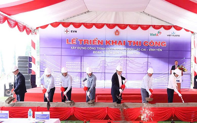 Triển khai thi công đường dây 500kV Lào Cai - Vĩnh Yên đoạn tuyến qua tỉnh Phú Thọ