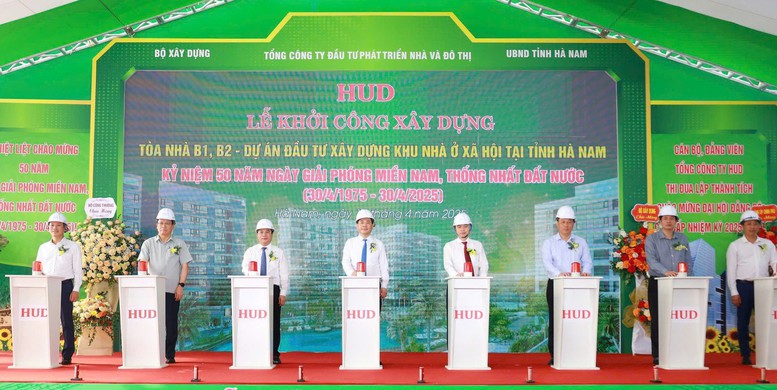 Hà Nam: Khởi công khu nhà ở xã hội 282 căn hộ ở Duy Tiên- Ảnh 1.