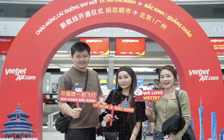 Vietjet mở 4 đường bay mới tới Trung Quốc