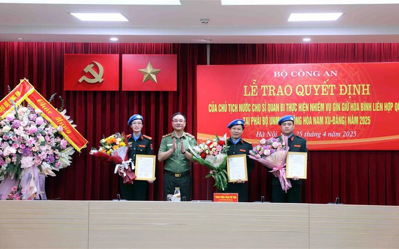Thêm 3 sĩ quan công an đi thực hiện nhiệm vụ gìn giữ hòa bình Liên Hợp Quốc