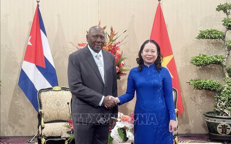 Phó Chủ tịch nước Võ Thị Ánh Xuân tiếp Ủy viên Bộ Chính trị, Phó Chủ tịch nước Cuba Salvador Valdes Mesa