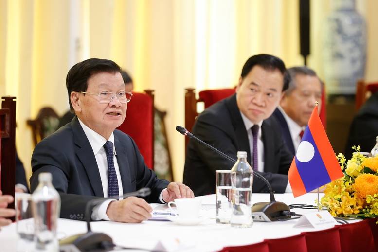 Thủ tướng Phạm Minh Chính tiếp Tổng Bí thư, Chủ tịch nước Lào- Ảnh 3.